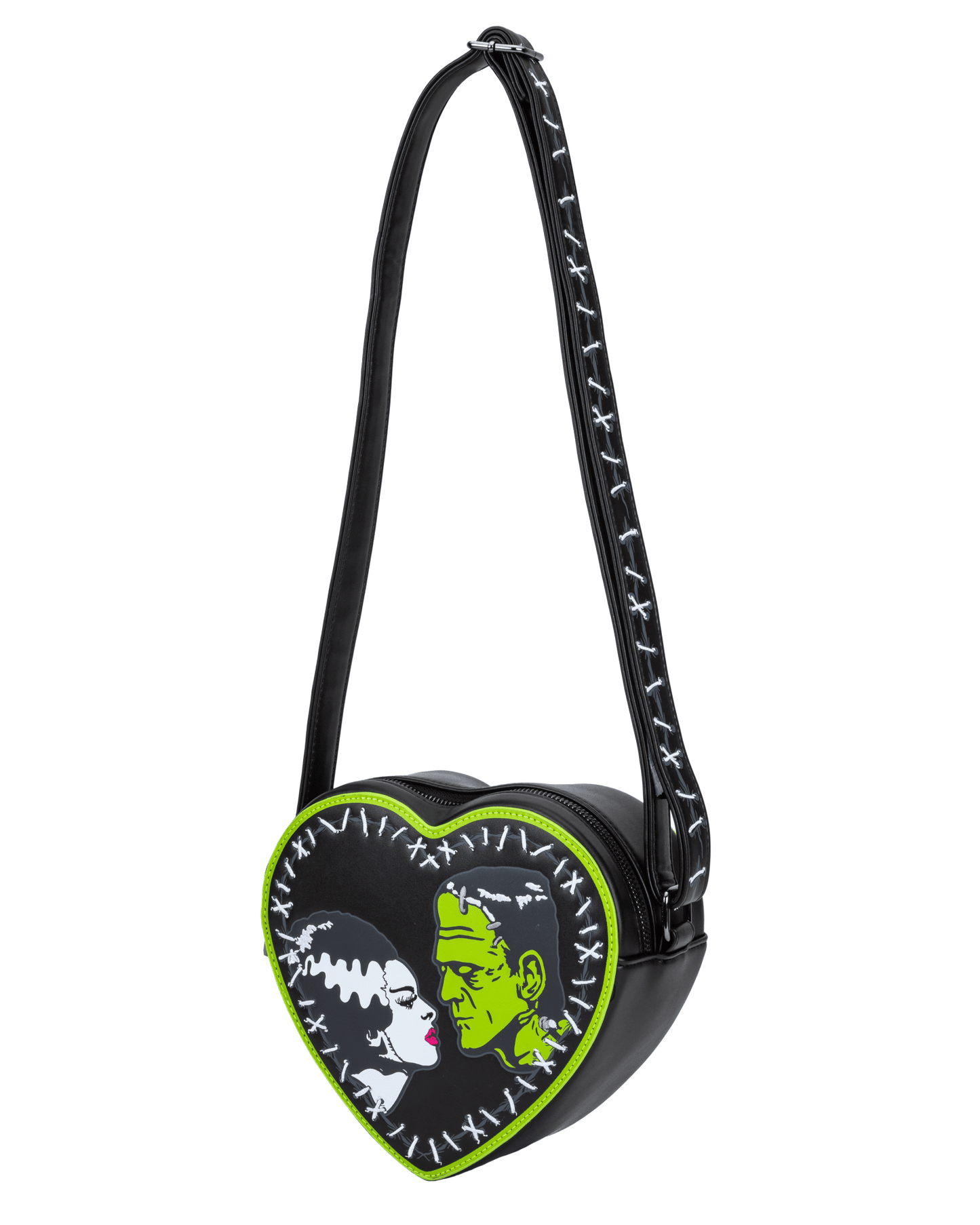 Bride of Frankenstein Stitch Heart Bag - Limited Edition - Ziya Blue