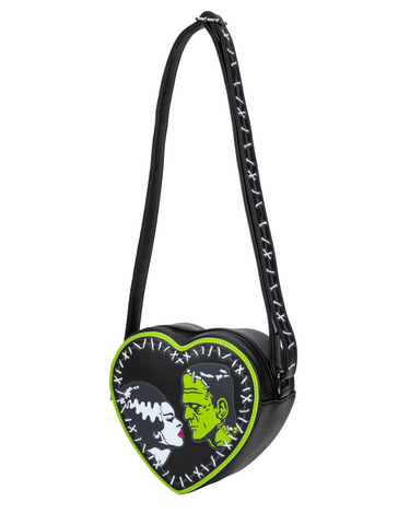 Bride of Frankenstein Stitch Heart Bag - Limited Edition - Ziya Blue