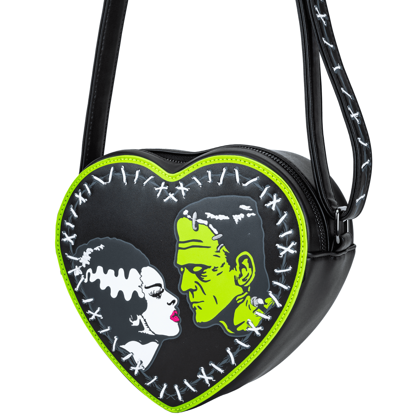 Bride of Frankenstein Stitch Heart Bag - Limited Edition - Ziya Blue