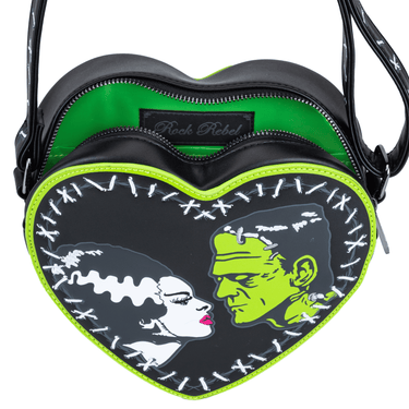 Bride of Frankenstein Stitch Heart Bag - Limited Edition - Ziya Blue