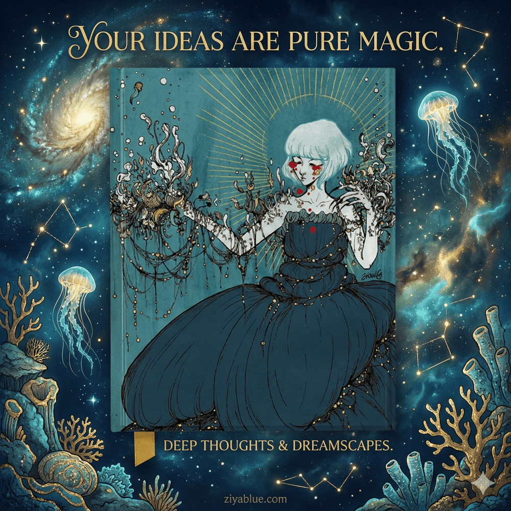 Broci: Cold Spring in Bloom Foiled Journal 🌸✨ - Ziya Blue