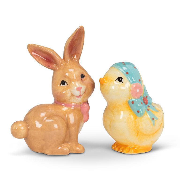 Bunny & Chick Salt and Pepper Set - Ziya Blue