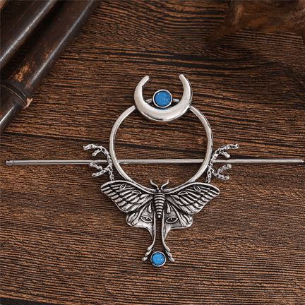 Butterfly 2 Piece Hair Pin - Ziya Blue