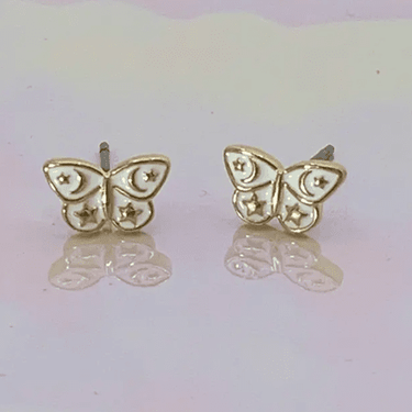 Butterfly Stud Earrings - Ziya Blue