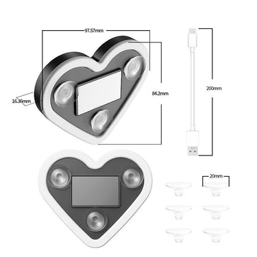 Car Heart Light Decal - Ziya Blue