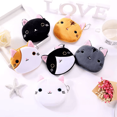 Cartoon Cat Coin Purse - Ziya Blue