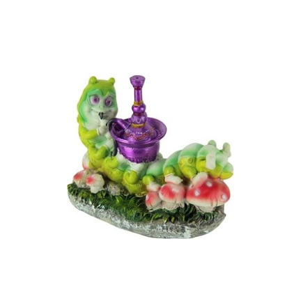 Caterpillar Smoking A Hookah - Incense Burner - Ziya Blue