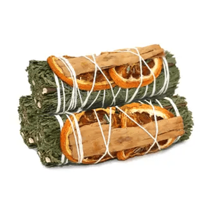Cedar Cinnamon Orange Sage 4" Smudge Sticks - Ziya Blue
