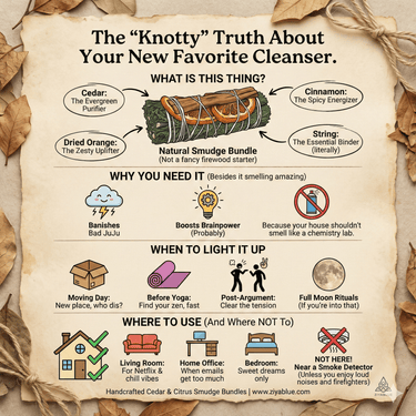 Cedar Cinnamon Orange Sage 4" Smudge Sticks - Ziya Blue