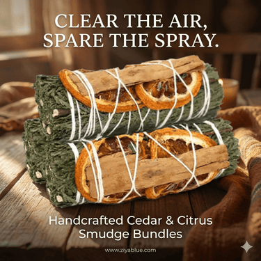 Cedar Cinnamon Orange Sage 4" Smudge Sticks - Ziya Blue