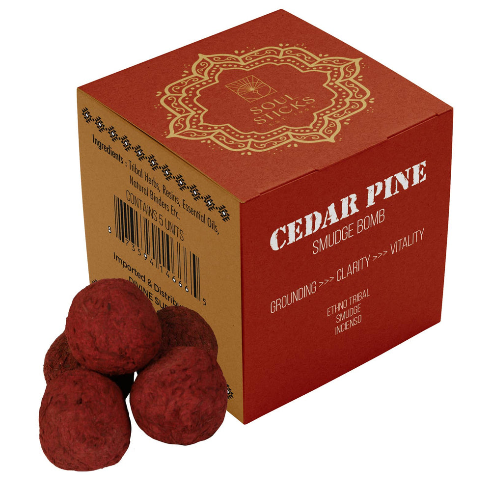 Cedar & Pine Smudge Bombs with Burner 🌲✨ - Ziya Blue