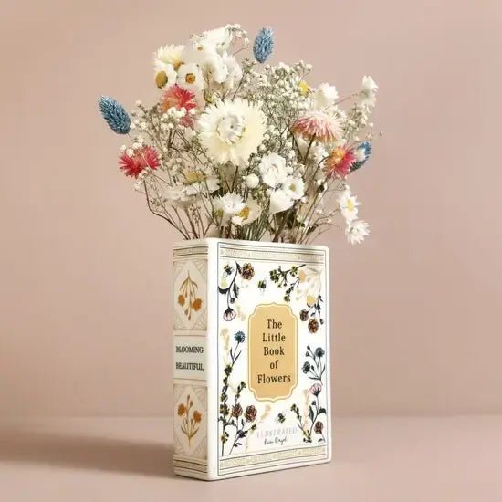 Ceramic Little Book of Flowers Vase - Ziya Blue