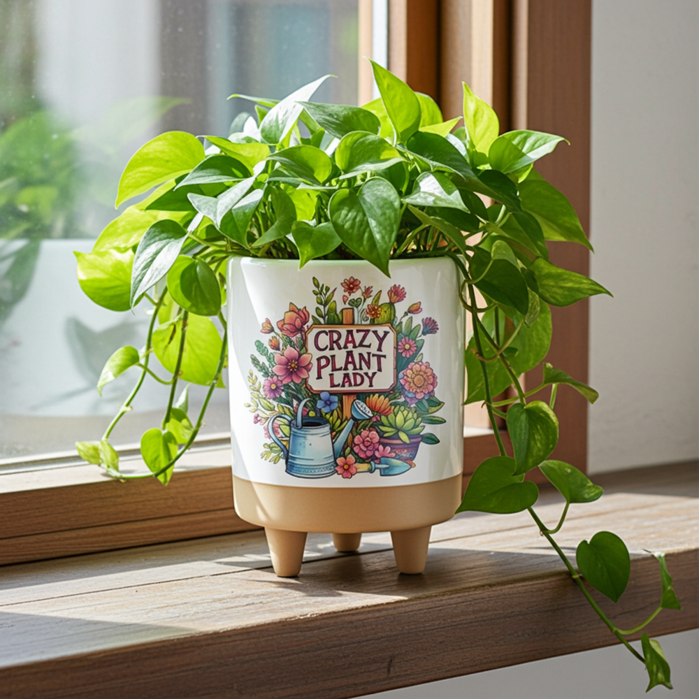 🪴 Certified Crazy Plant Lady Planter - Ziya Blue