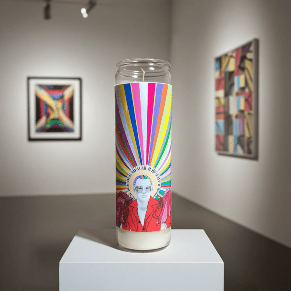 Chelsea Merrill Elton John Prayer Candle - Ziya Blue