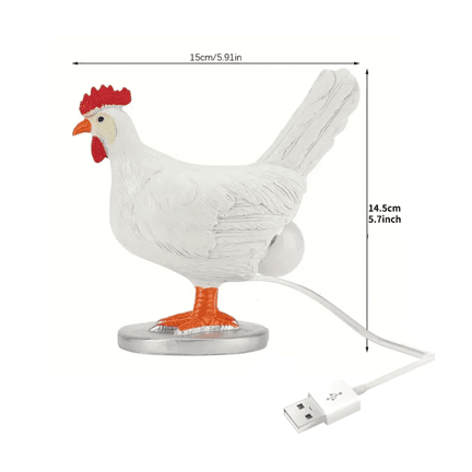 Chicken Egg Lamp - Ziya Blue