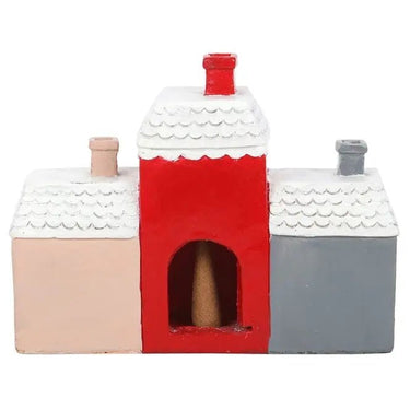 Christmas Village Incense Cone Holder - Ziya Blue