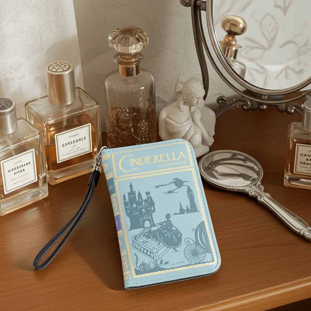 Cinderella Book Wallet in Vinyl - Ziya Blue