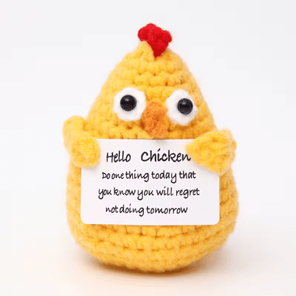 Cluck Yeah! Crochet Chicken of Positivity! 🐔✨ - Ziya Blue
