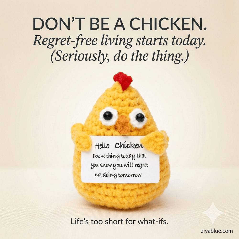 Cluck Yeah! Crochet Chicken of Positivity! 🐔✨ - Ziya Blue