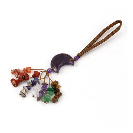 Colorful Moon Stone Keychain Pendant 🌙 - Ziya Blue