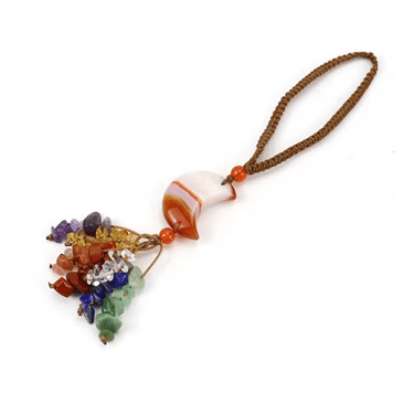 Colorful Moon Stone Keychain Pendant 🌙 - Ziya Blue