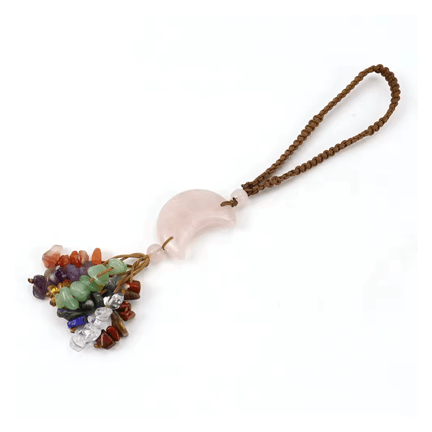 Colorful Moon Stone Keychain Pendant 🌙 - Ziya Blue