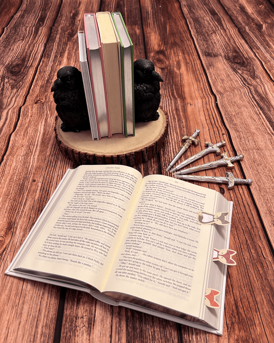 Corvus Bookend Set - Ziya Blue