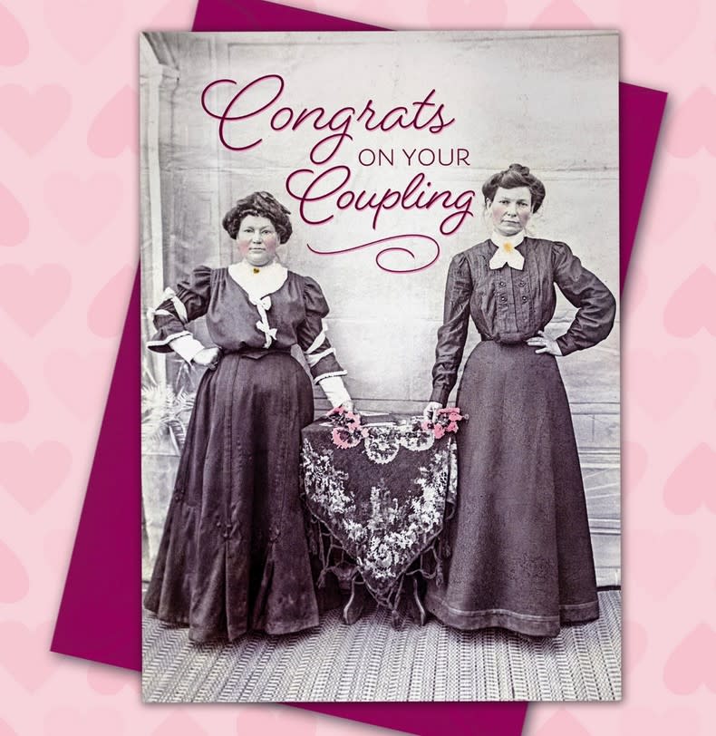 Coupling Wedding Card: Congrats on Your Coupling 🌈💍 - Ziya Blue