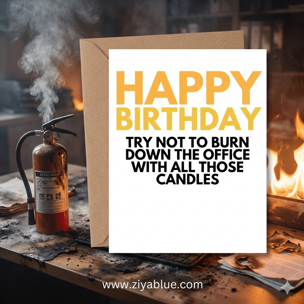 Coworker Birthday Card Funny - Ziya Blue