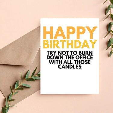 Coworker Birthday Card Funny - Ziya Blue