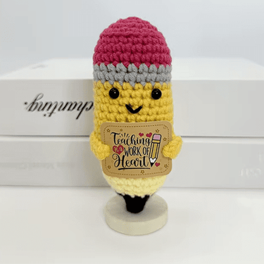 Crochet Teacher Appreciation Pencil - Ziya Blue