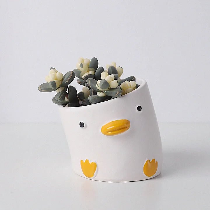 Curved Duck Planter - Ziya Blue