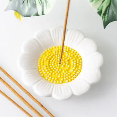 Daisy Ceramic Incense Holder - Ziya Blue