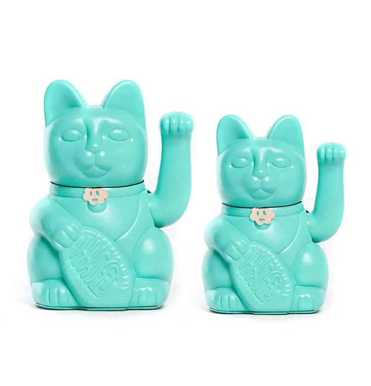 Diminuto Lucky Cats - Ziya Blue