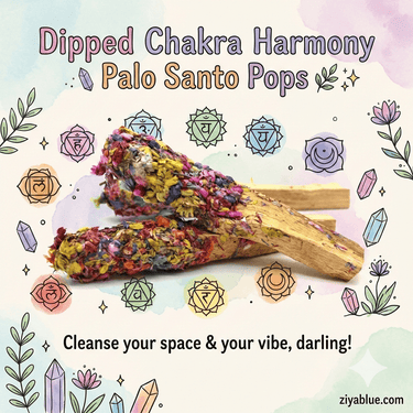 Dipped Chakra Harmony Palo Santo Pops 🌿✨ - Ziya Blue