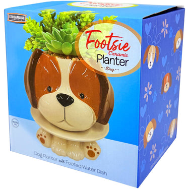 Dog Footsie Planter - Ziya Blue