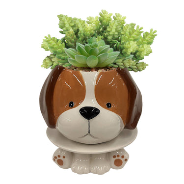 Dog Footsie Planter - Ziya Blue