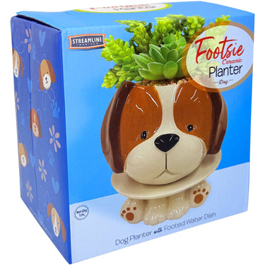 Dog Footsie Planter - Ziya Blue