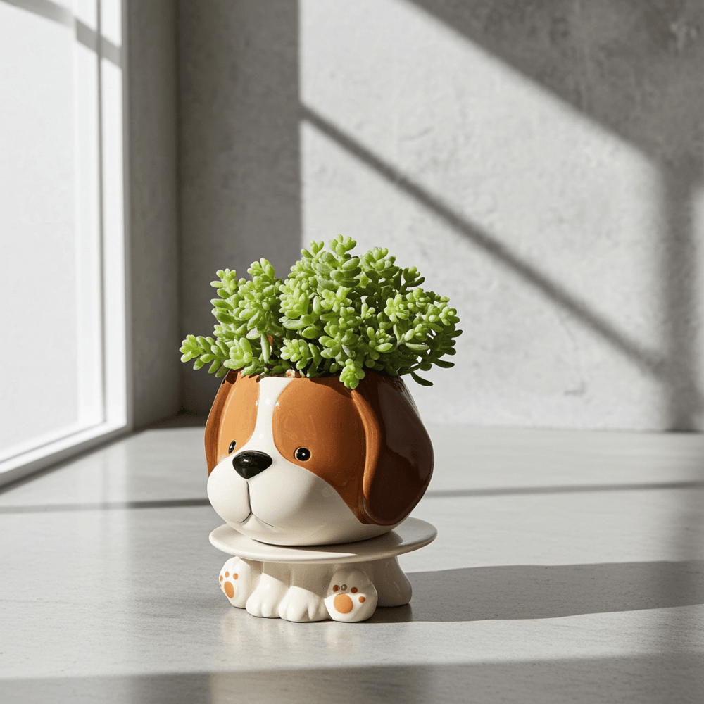 Dog Footsie Planter - Ziya Blue