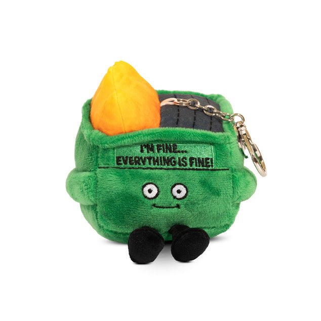Dumpster Fire Plush Keychain - Ziya Blue