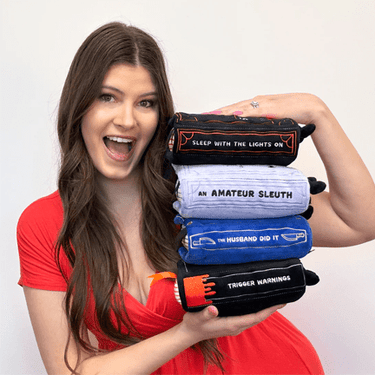 Easily Distracted by a Good Mystery - Book Plush - Ziya Blue