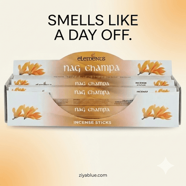 Elements Nag Champa Incense Sticks | The OG Scent of Zen - Ziya Blue