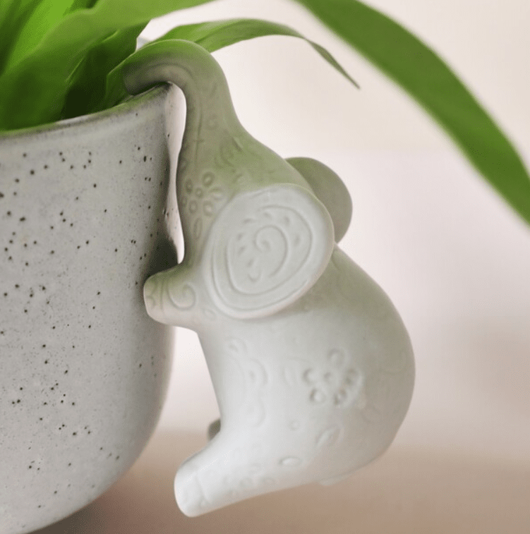 Elephant Ceramic Planter Hanger 🐘🌸 - Ziya Blue