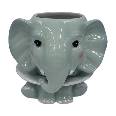 Elephant Footsie Planter - Ziya Blue