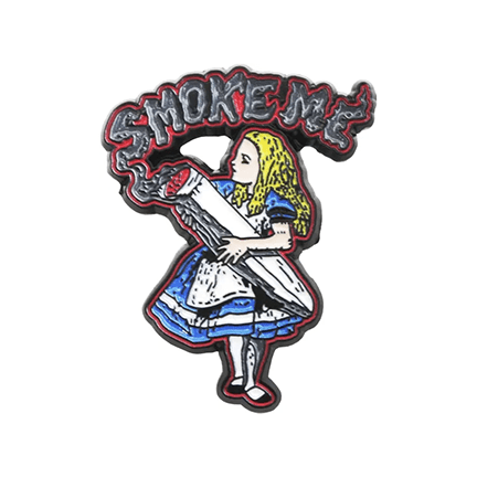 Enamel Pin - Alice in Wonderland - "Smoke Me" - Ziya Blue