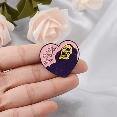 Enamel Pin - "Live Laugh Love" - Ziya Blue