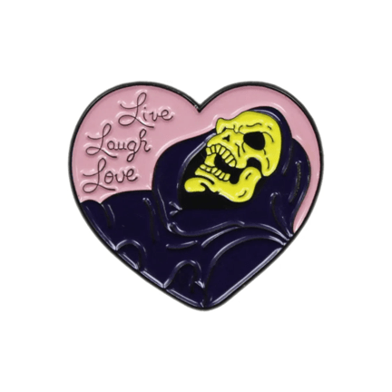 Enamel Pin - "Live Laugh Love" - Ziya Blue