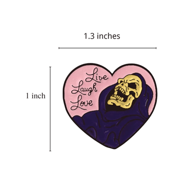 Enamel Pin - "Live Laugh Love" - Ziya Blue