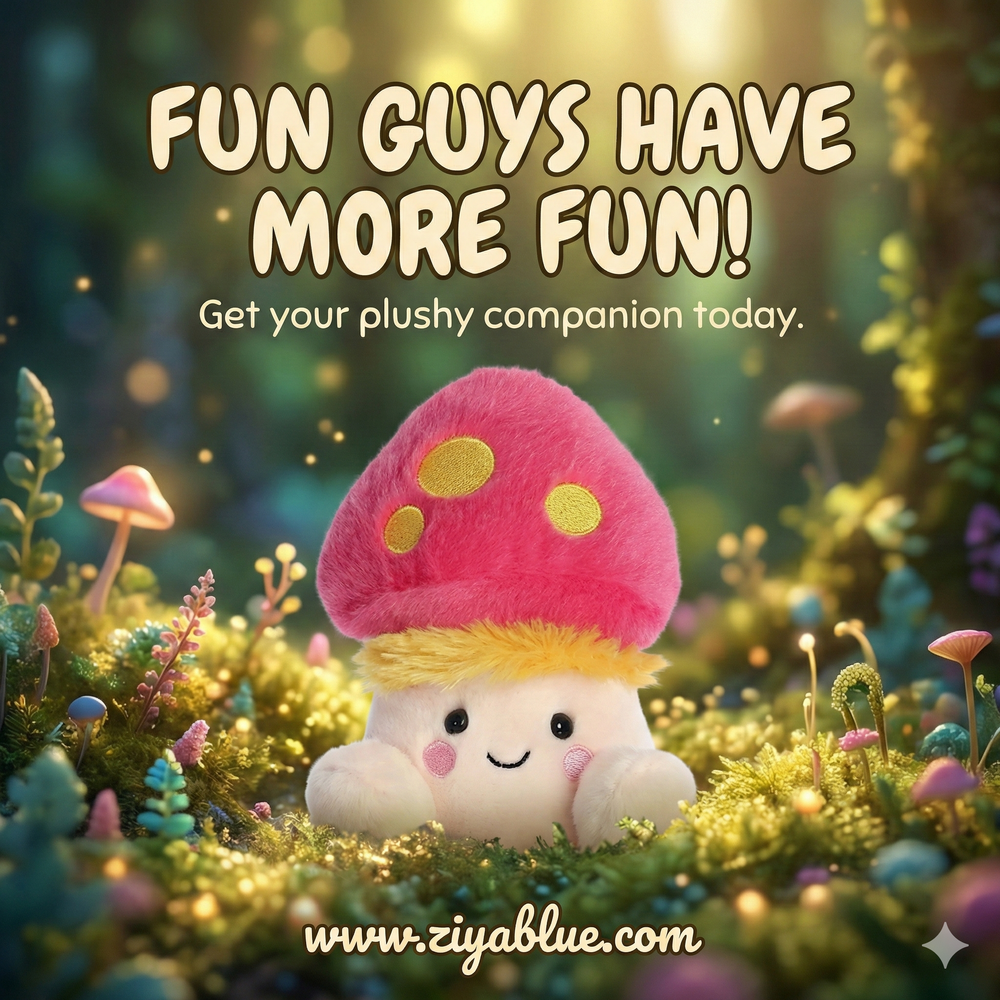 Favio Fluffy Mushroom - Ziya Blue