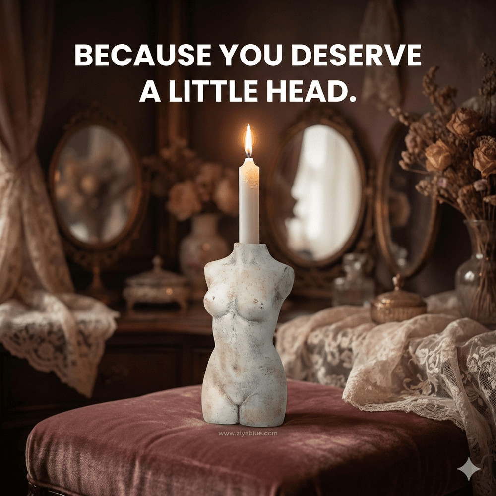 Female Torso Taper Holder - Ziya Blue